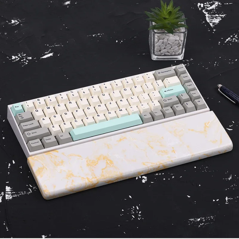 Imagem -04 - Descanso de Mão para Teclado Mecânico de Quartzo Branco Descanso de Pulso Ergonômico para Conforto e Personalização Jogos e Trabalho com Facilidade