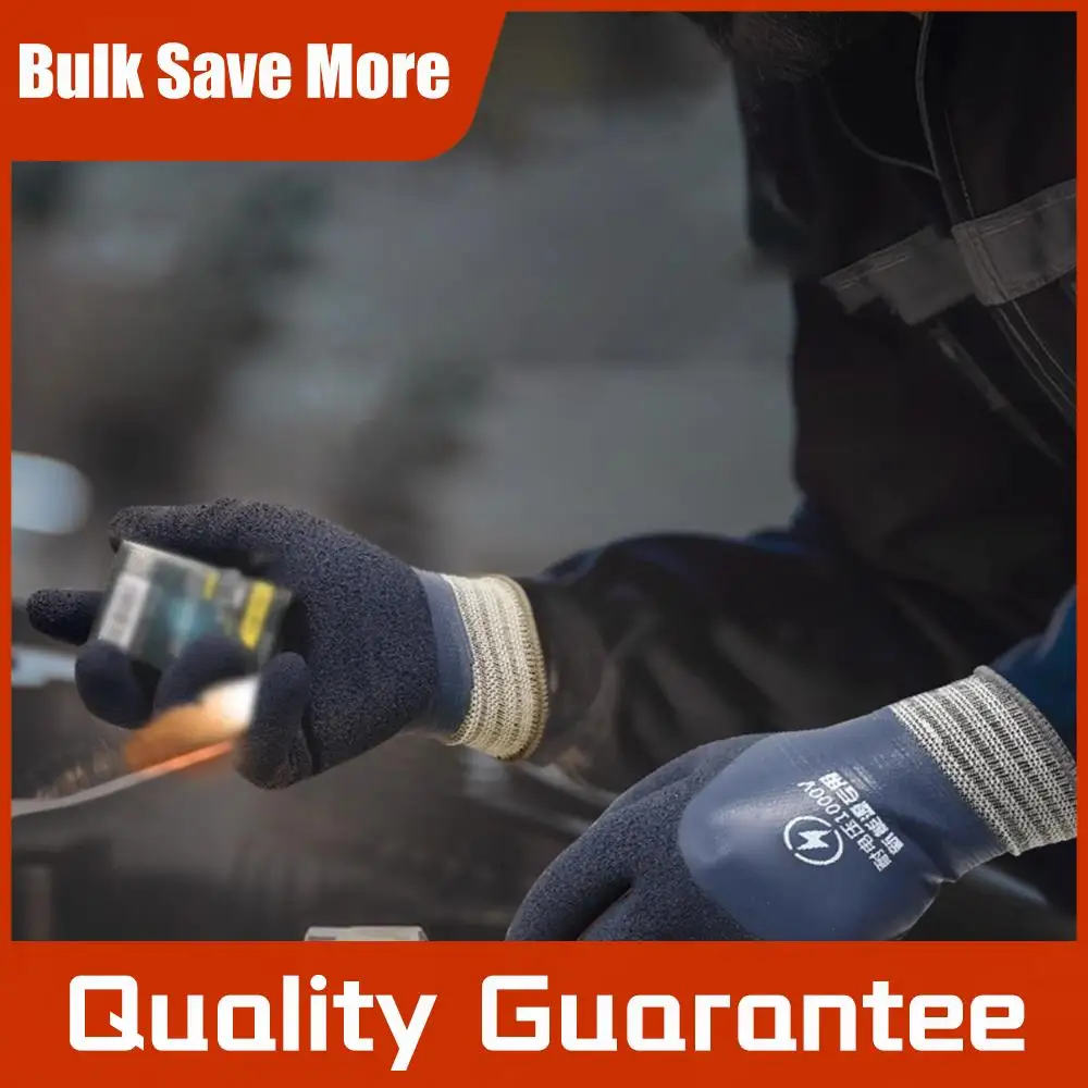

Voltage Resistant Electrician Gloves 1000V Work Gloves Rubber Electrical Insulated Gloves for Electricians Prevent Shock