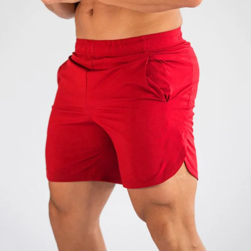Men's Spor Qui Dry Running orts Pure Color Fitn Baskeall Training Five-Quarter Length Casual Pants Cotton Blend
