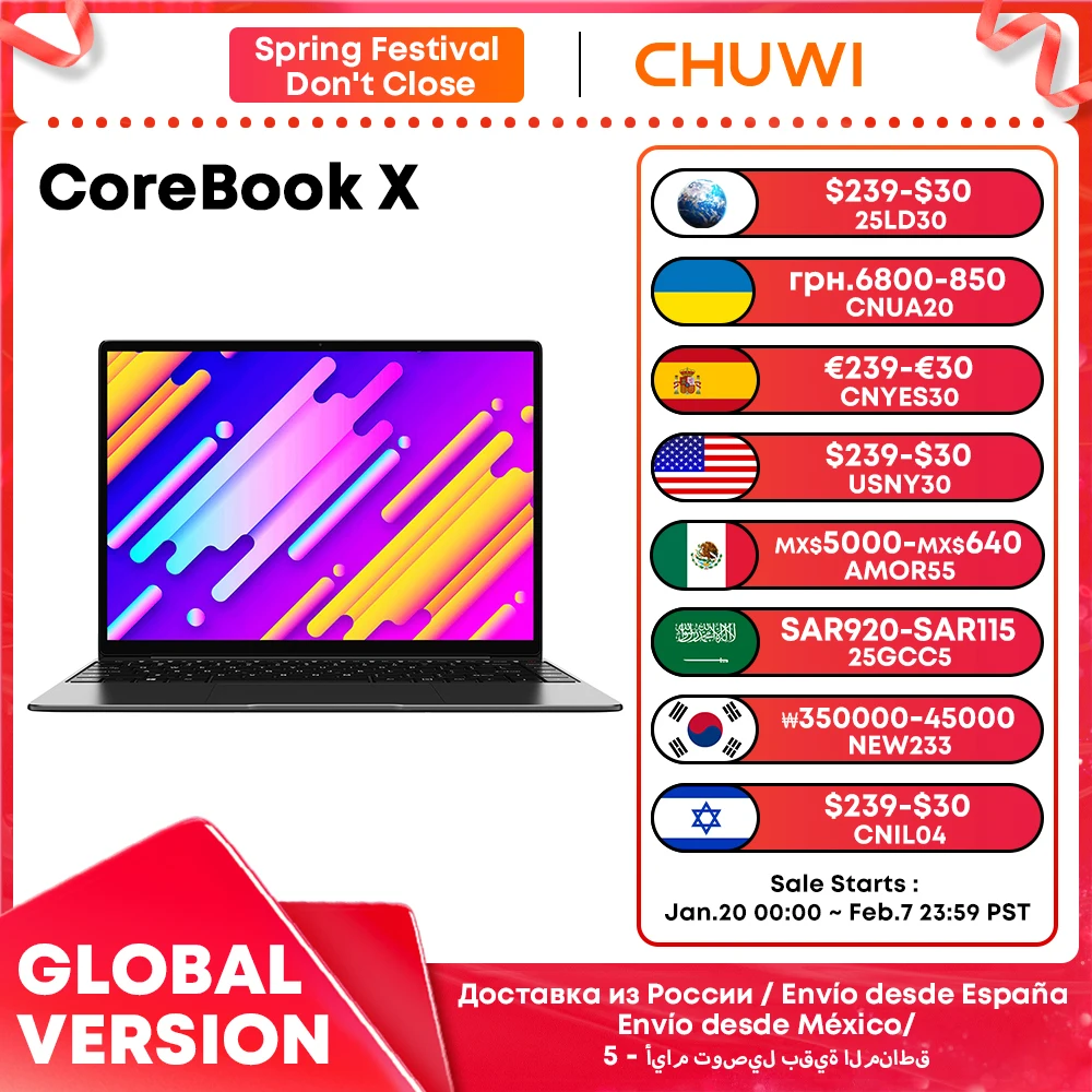 Игровой ноутбук CHUWI CoreBook X Core i3 1215U Gen