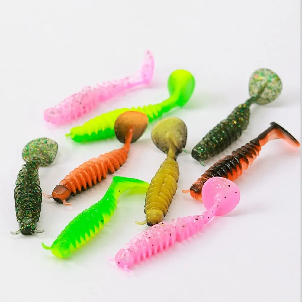 Professional PVC Fishing Soft Lures 5cm Multicolor Fishing Jig Lure Artificial Lures Winter Fishing