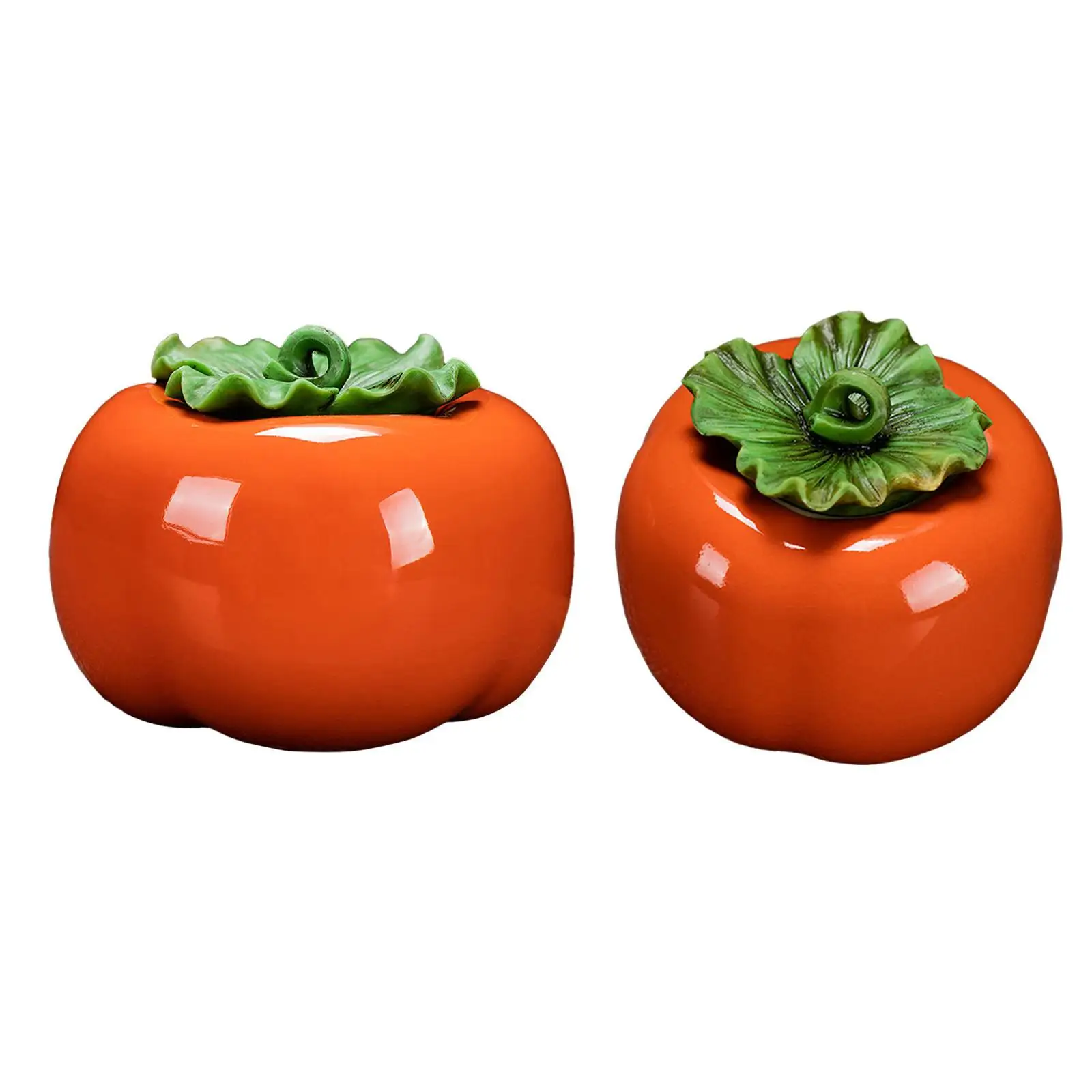 Ceramic Tea Jar Tea Tins Container Ornament with Leaf Lids Tea Storage Can Food Storage Jar Porcelain Tea Pot for Countertop