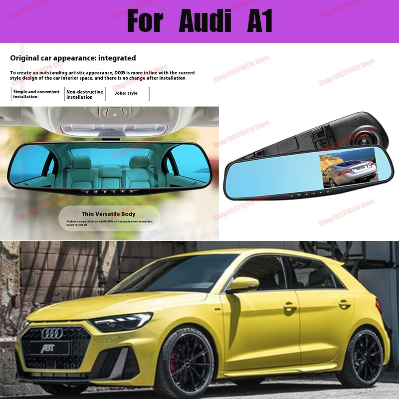 

For Audi A1 High definition dual lens driving recorder with front and rear dual recording reverse images Car dvr