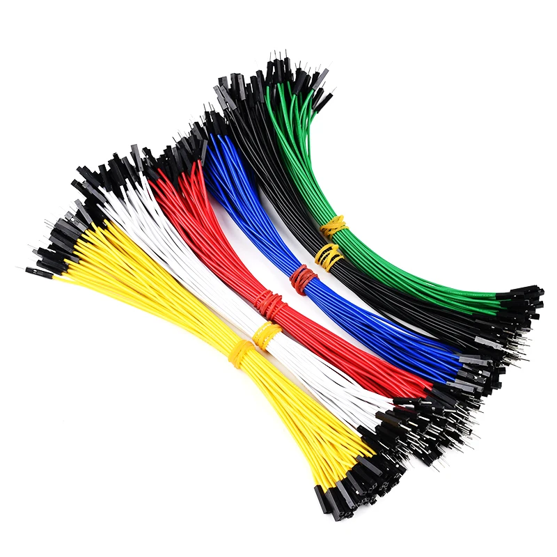 10pcs 20cm colored breadboard DuPont Cable Arduino cable 2.54mm male/female jumper 26AWG cable DIY Electronics 1P connectors