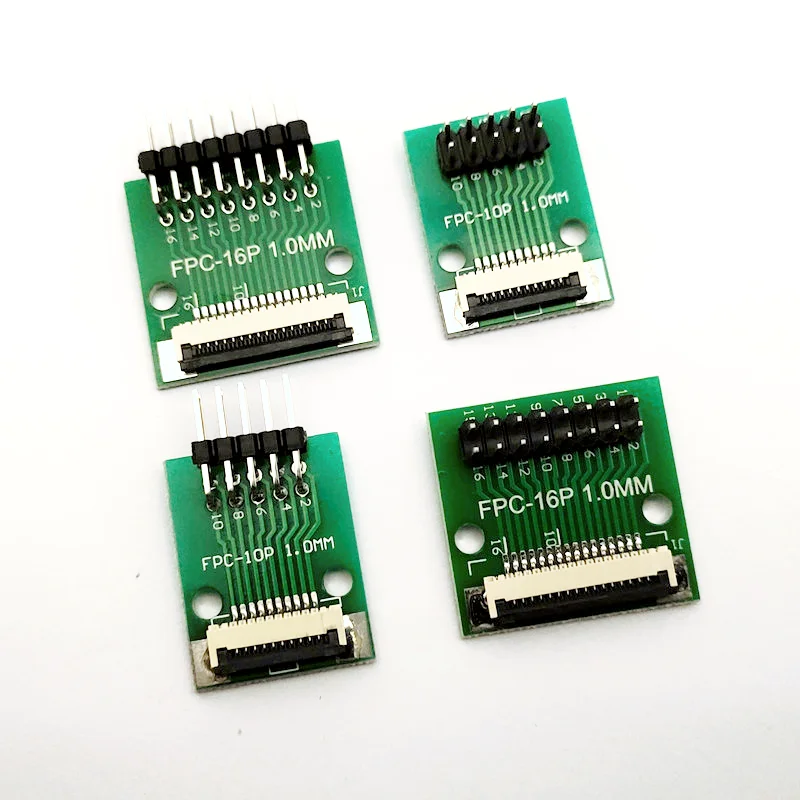 1PCS FPC/FFC flexible cable 1.0mm pitch adapter board to straight/Curved Pin 2.54mm 4p/6P/8P/10P/12P/20P/24P/26P/30P