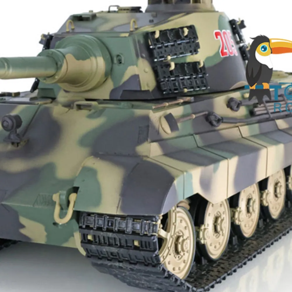Радиоуправляемый танк Henglong 1/16 7.0, пластиковая модель King Tiger с откатом ствола, 3888A, стрельба BB-шариками, инфракрасный дым, военная модель, радиоуправляемые игрушки, Panzer