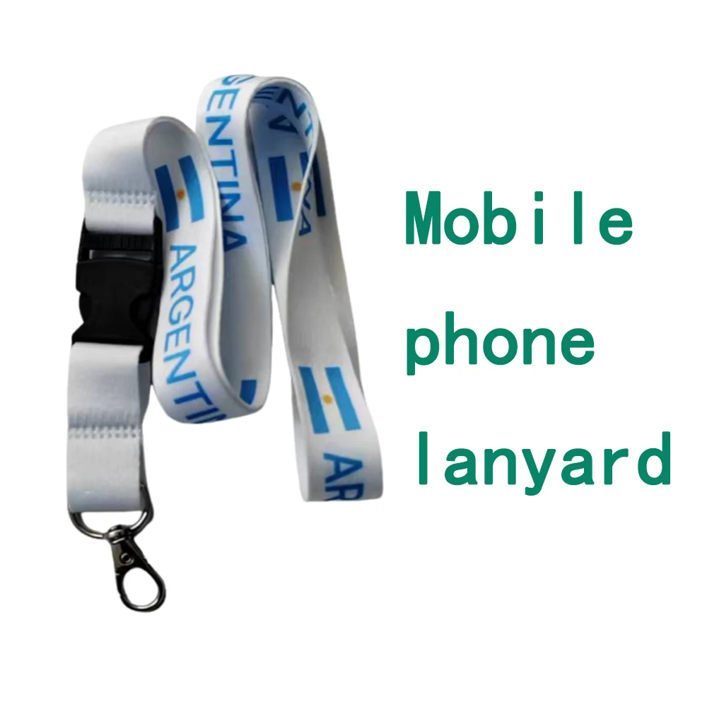 Flagicts 100% Stain Argentina Flags Mobile phone lanyard
