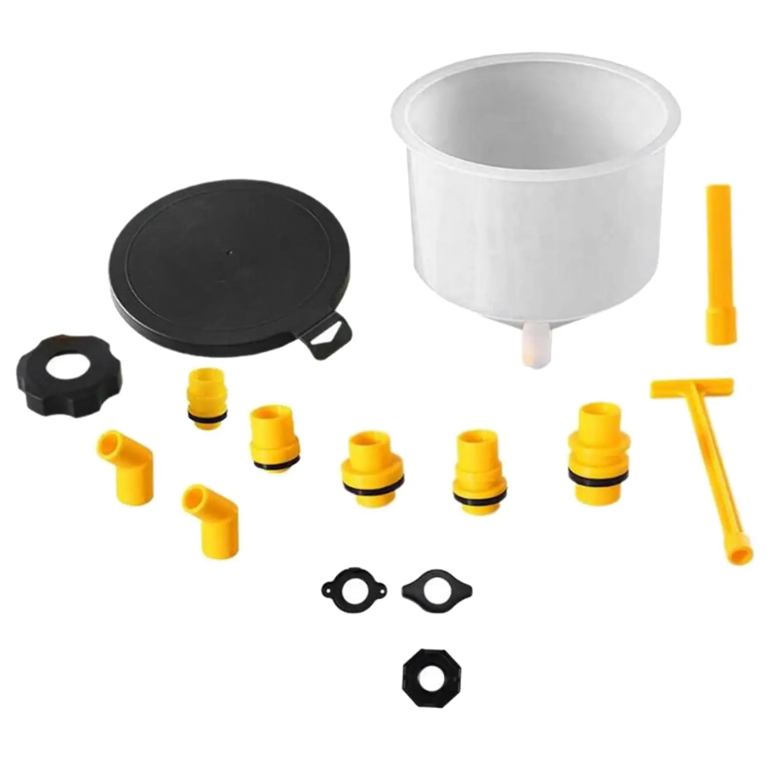 15 Pieces Generic Radiator Coolant Filling Funnel Set Professional Replacement