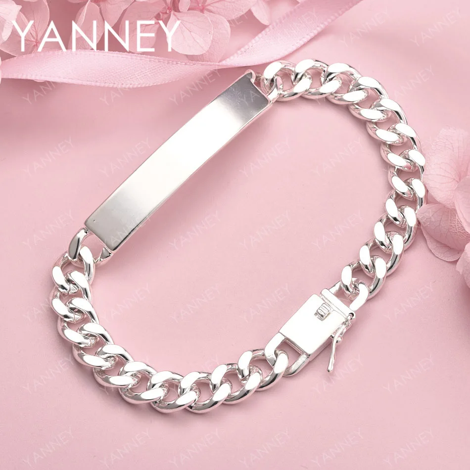 

925 Sterling Silver 8 Inch Classic Fashion Bracelet Women Simple Party Jewelry