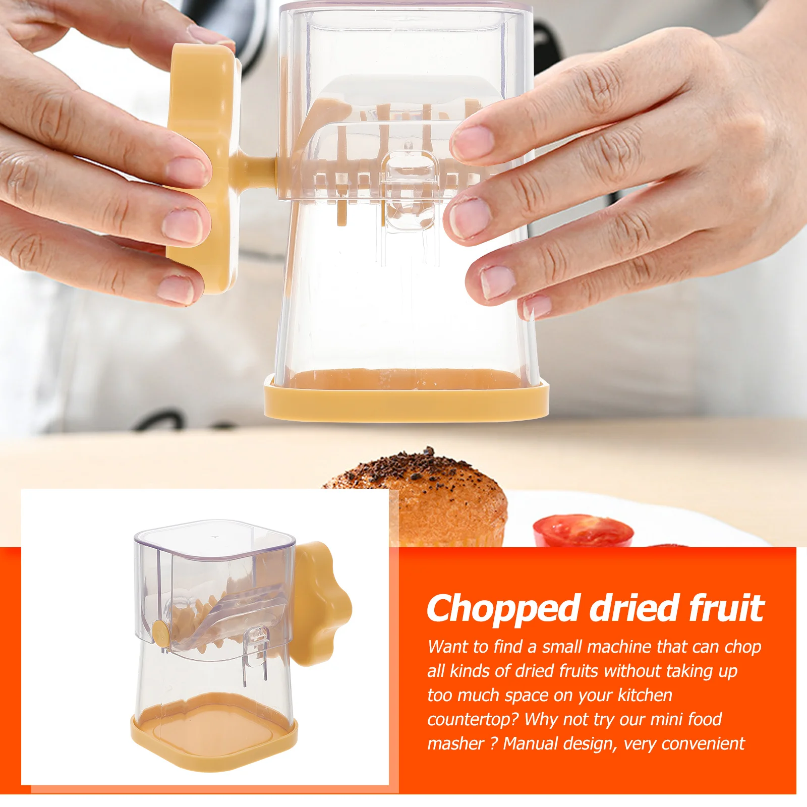 هراسة الشوكولاتة القابلة للفصل دليل أداة تقطيع الطعام للمكسرات الجوز كسارة المطبخ أداة الفول السوداني الثوم الزنجبيل طاحونة المجففة #5