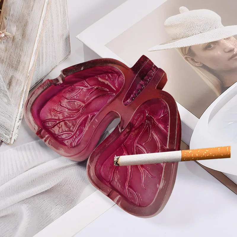 Creative Funny Lungs Ashtray Cigarette Tray Container Resin Smoking Accessories Hotel Office Desktop Decorations