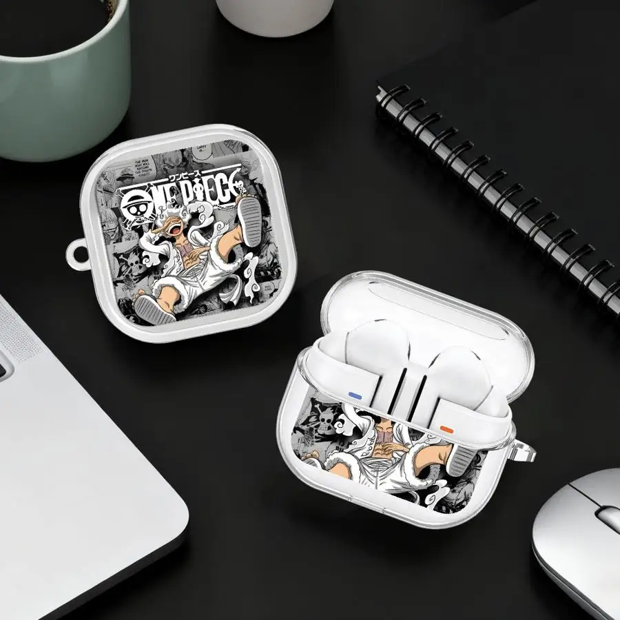 

Case For Samsung Galaxy Buds Live 4 Pro 2 3Pro 3 FE 4Pro 2Pro Clear Earphone Cases Cover With Hook OneS P-ieceS LuffyS