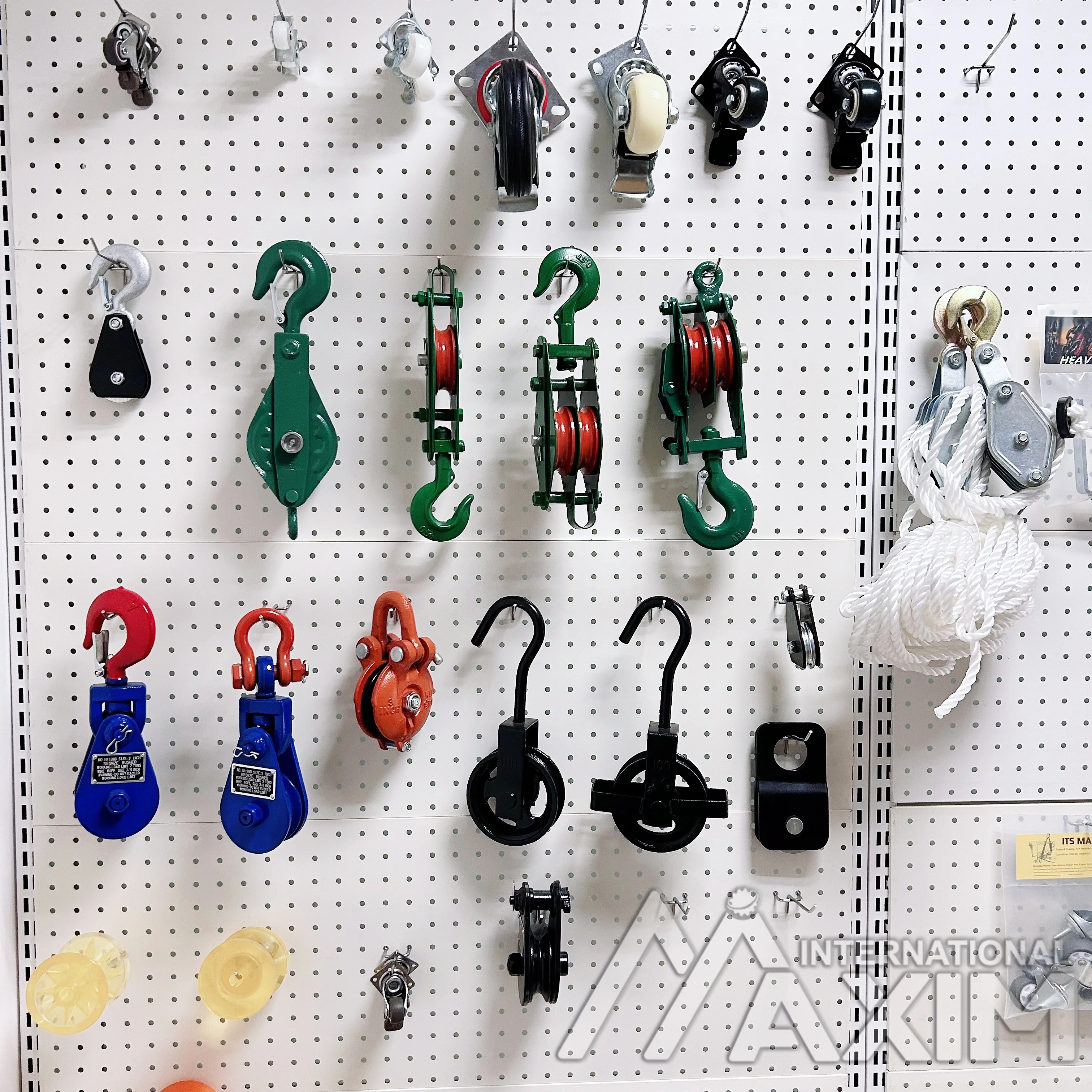 Heavy Duty Alloy Steel Double Sheave Hook Type Wire Rope Lifting Pulley Block