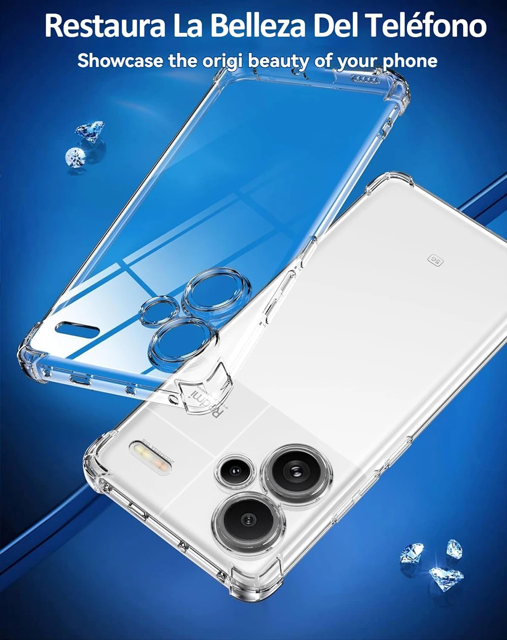 Luxury Shockproof Silicone Soft Case For Xiaomi Redmi Note 13 12 11 11S 11T Pro Plus Pro+ 12C 13C 4G 5G Clear Thin Cover Shell image 5