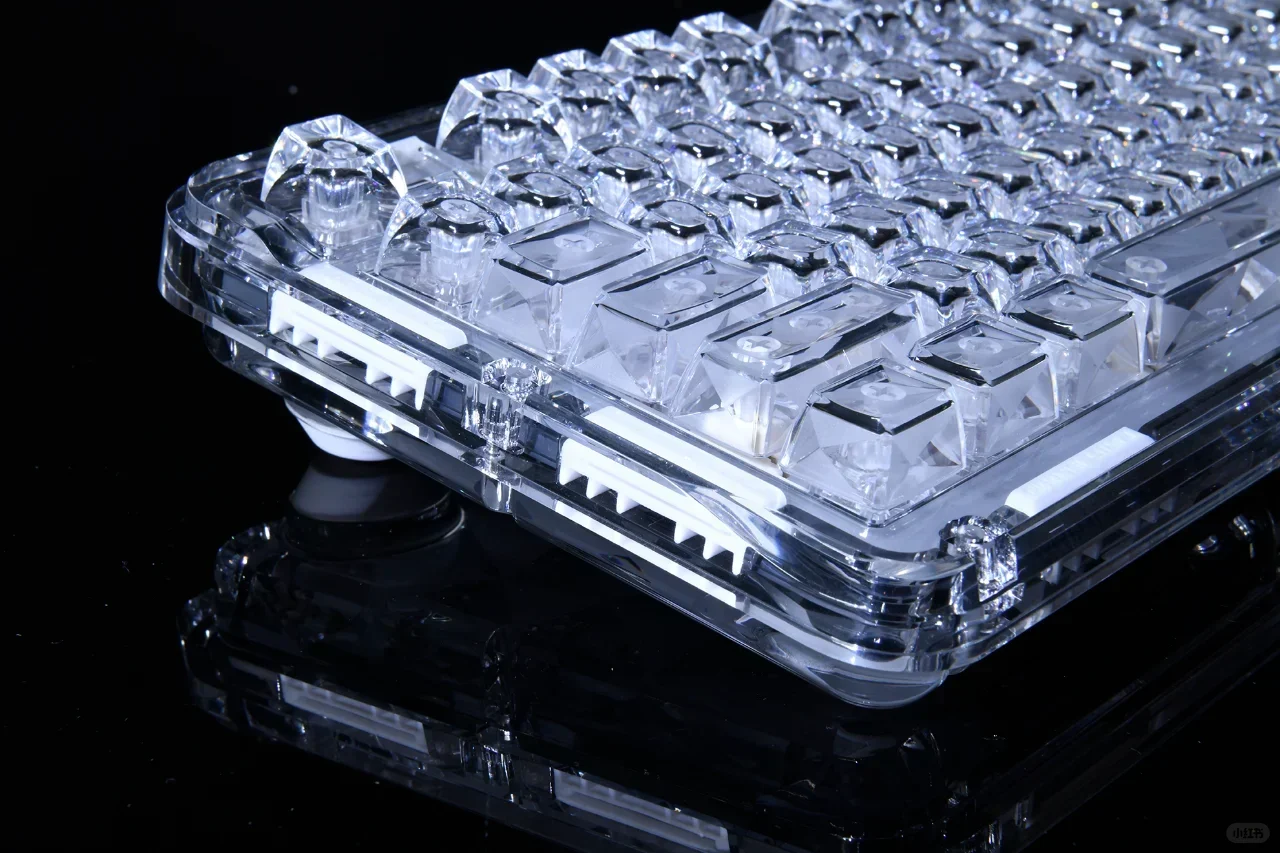 Imagem -02 - Transparente Ice Crystal Keycaps Faça Você Mesmo Teclado Mecânico Espessado pc Keycaps Alta Translucidez Fesa 114 Chaves sem Gravura