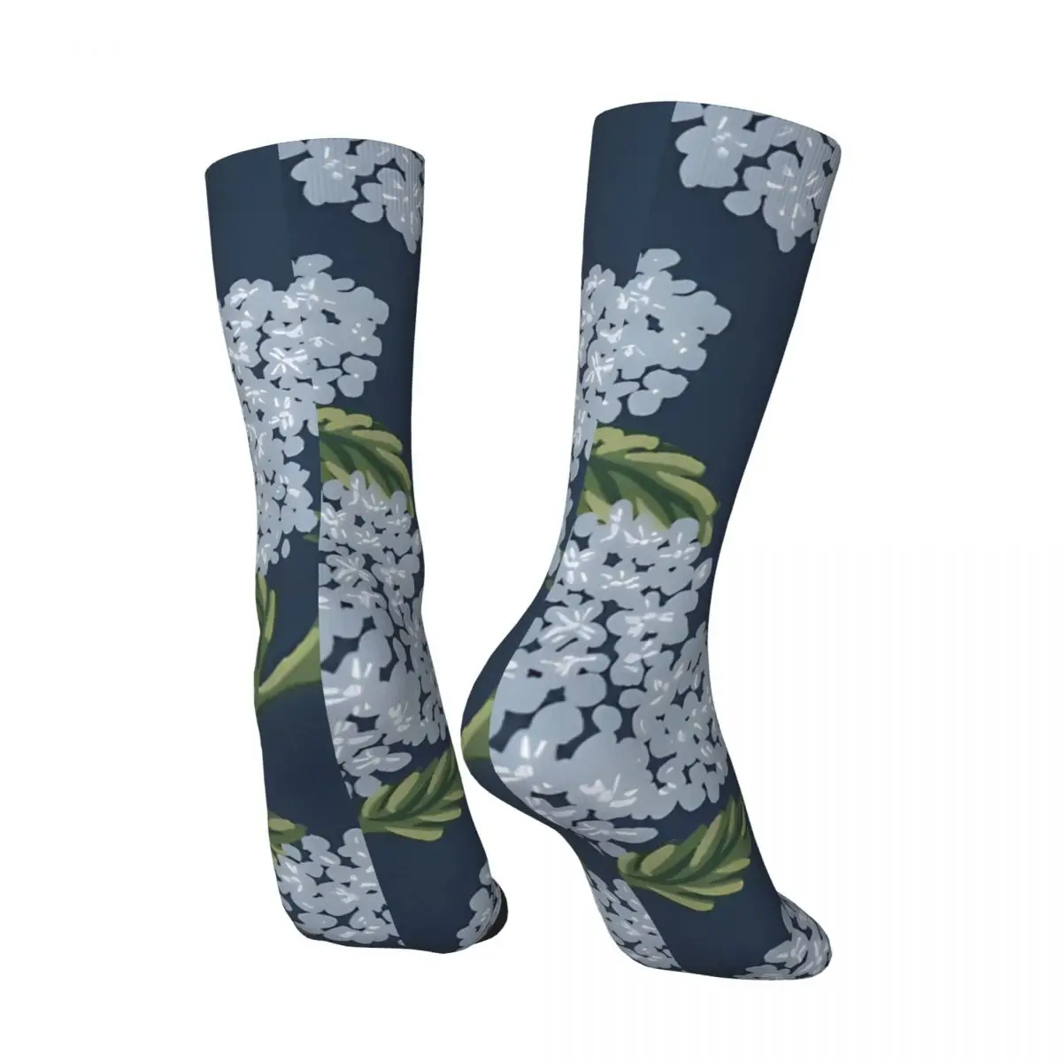 Crazy compression Hydrangeas Sock for Men Harajuku Seamless Pattern Crew Sock Casual