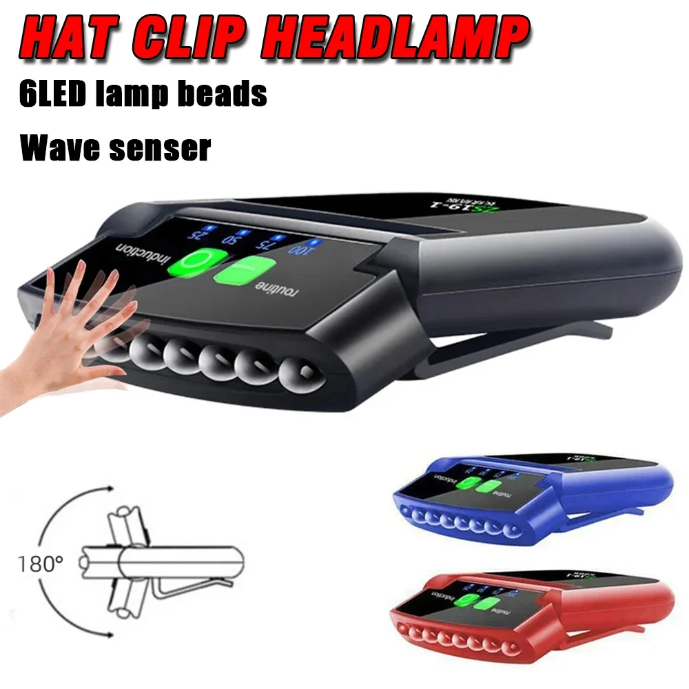 

F5 Mini LED Headlamp Clip Cap Hat Light Head Torch Fishing Camping Lamp USB Rechargeable Head Lamp Portable Lighting Headlight