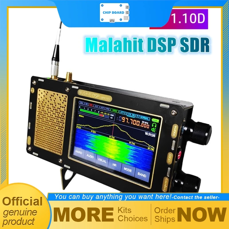 

Новый малахитовый радиоприемник V3 с двойной антенной, версия 1.10D Malahit-DSP, стерео портативный SDR-приемник 50 кГц-2 ГГц
