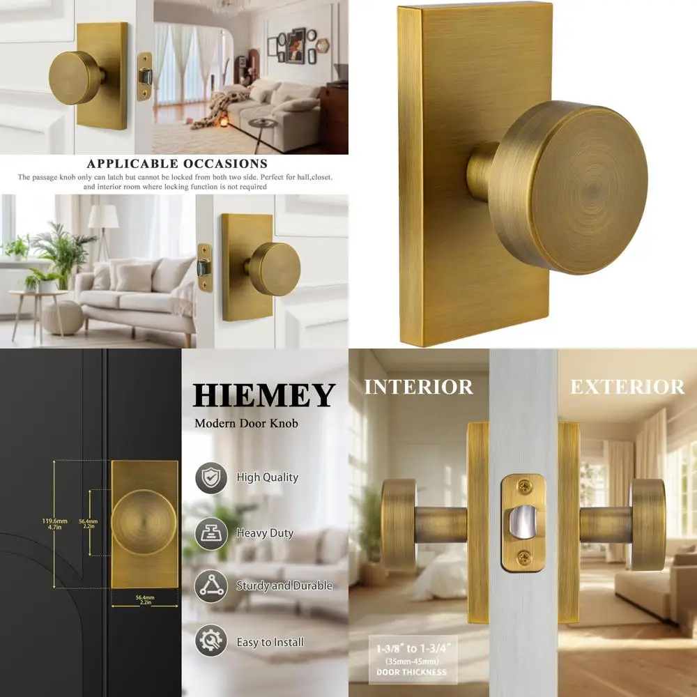 

Винтажные круглые латунные дверные ручки для межкомнатных дверей, подходят для дверей прихожих и гардеробных.