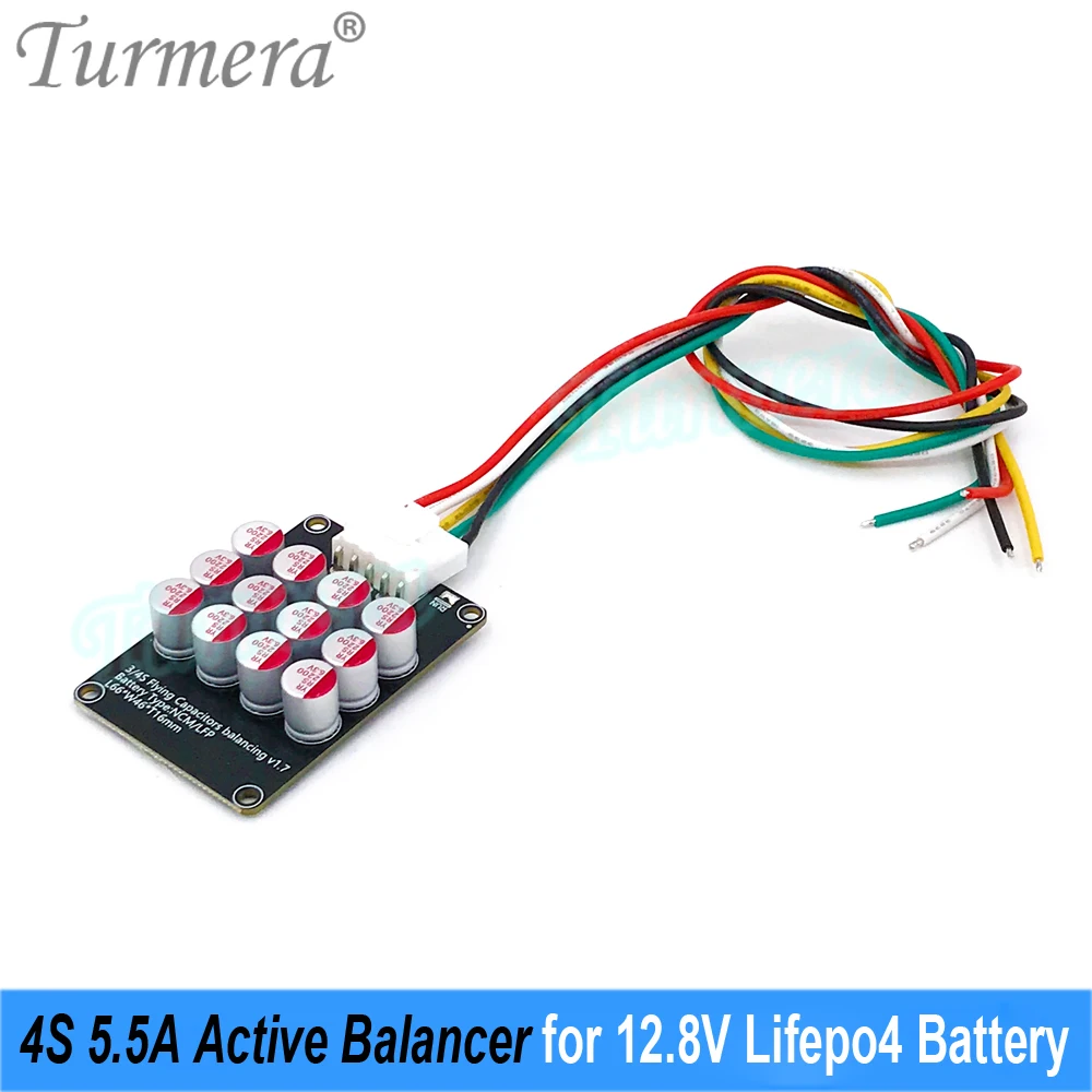 Turmera 4S 12.8V 200A Lifepo4 akumulatora BMS 5.5A aktywnych Balancer korektor dla 3.2V 100Ah 200Ah 280Ah 320Ah Lifepo4 baterii (