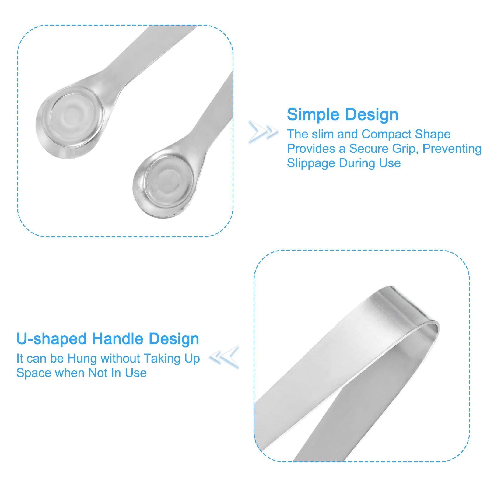 3/6 قطعة ملقط تقديم ملقط ثلج من الفولاذ المقاوم للصدأ ملقط سكر صغير للمقبلات Charcuterie الحلوى الشاي حفلة بار ، مقهى فضي #2
