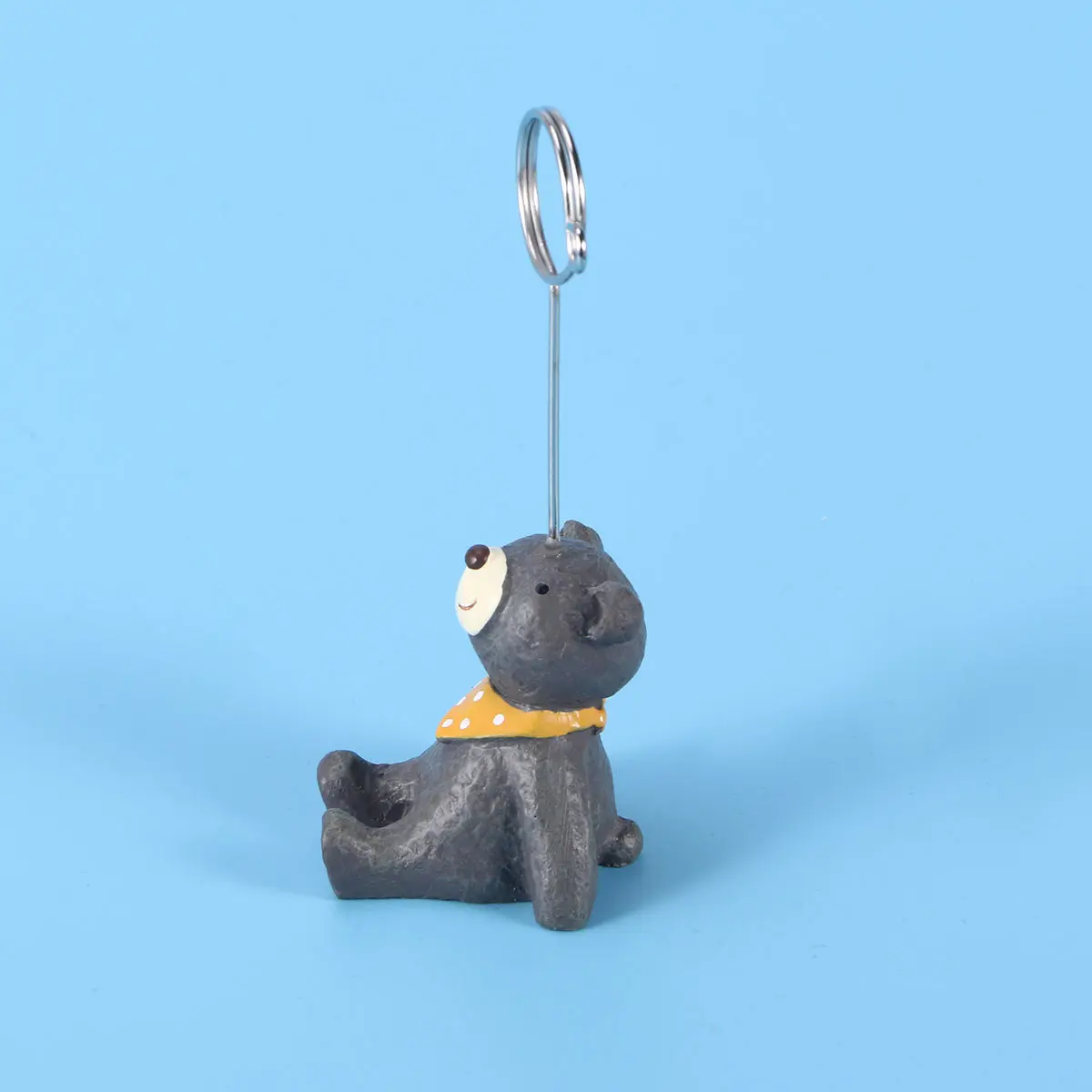 Cartoon Animal Resin Message Folder Photo Clip for Table Number Name Card Office Memo Home Decoration Desktop Ornament Dark Gray