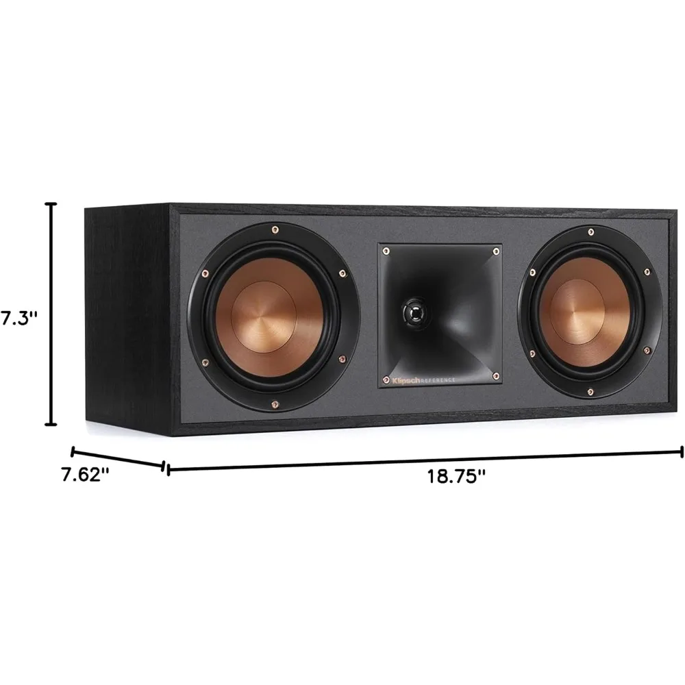 

R-52C Powerful Detailed Center Channel Home Speaker - Black