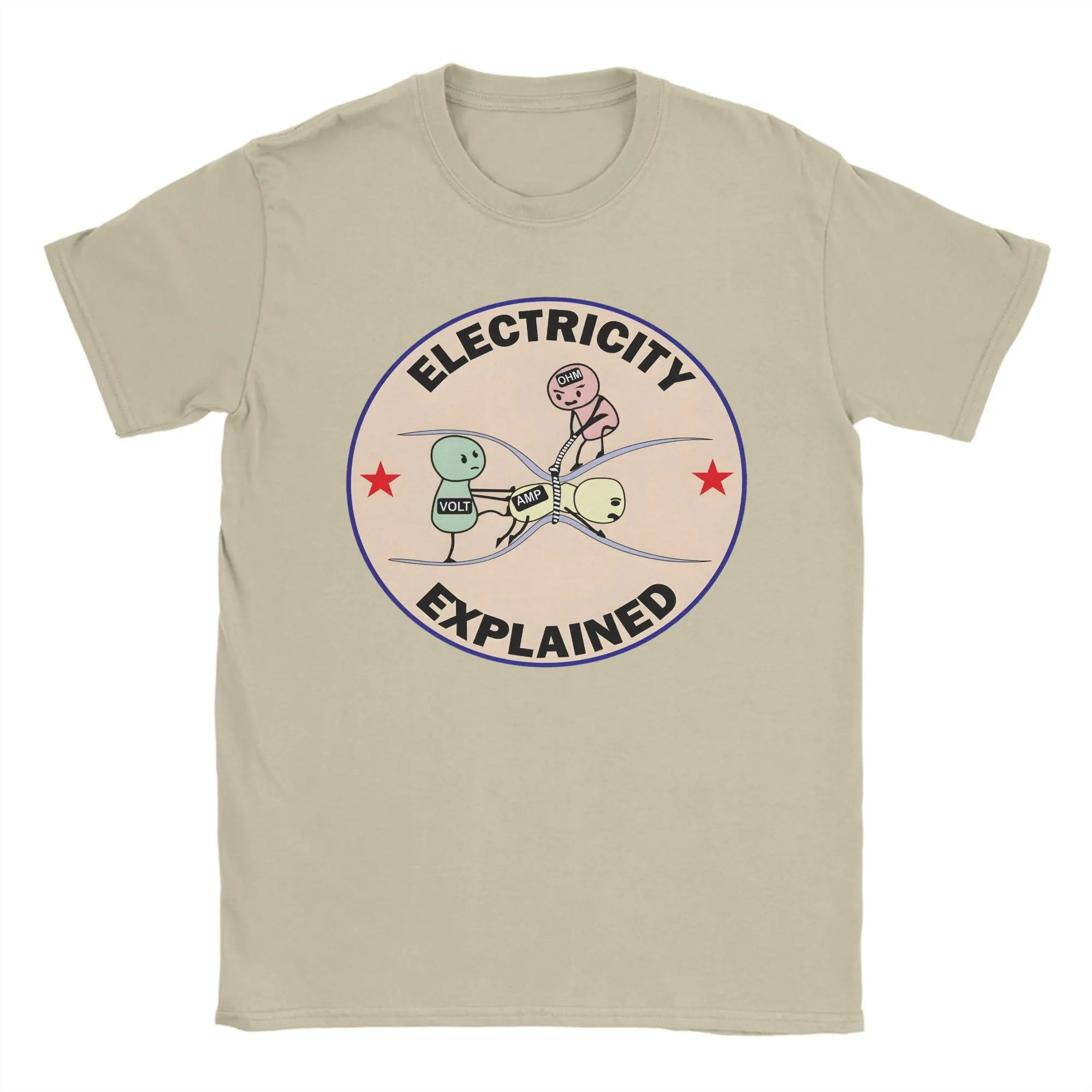 Hip Hop Electricity Explained Ohms Law  T Shirt Men Round Neck Short Sleeve Clothes Electrical Engineer Cotton Summer TopsTops