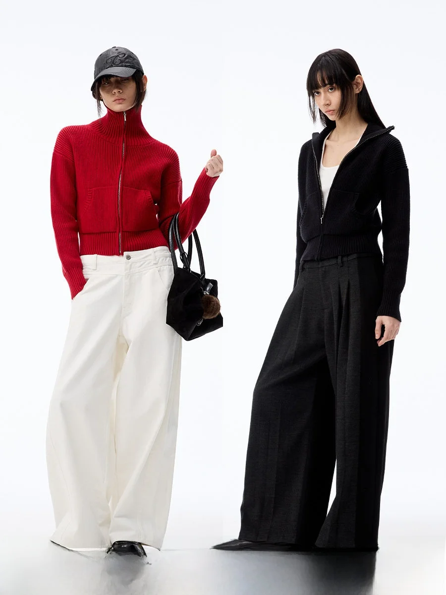 

Женский вязаный кардиган JCAESAR: приталенный, плотной вязки, теплый, осенний, модный, повседневный, однотонный