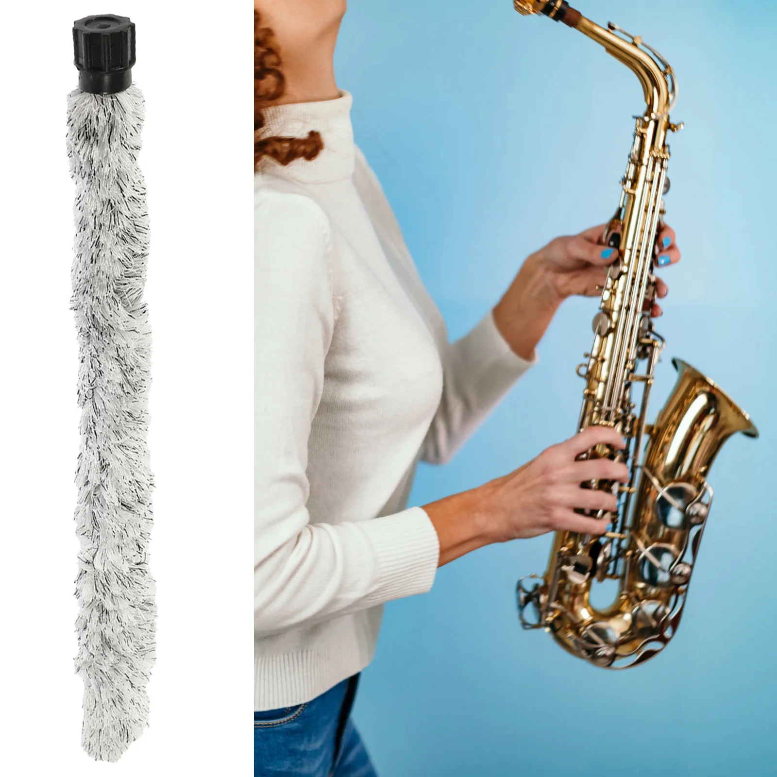 

Premium Alto Sax Durable Long Instrument Maintenance Tool Water Oil For Players Music Lovers Saxophone Brush