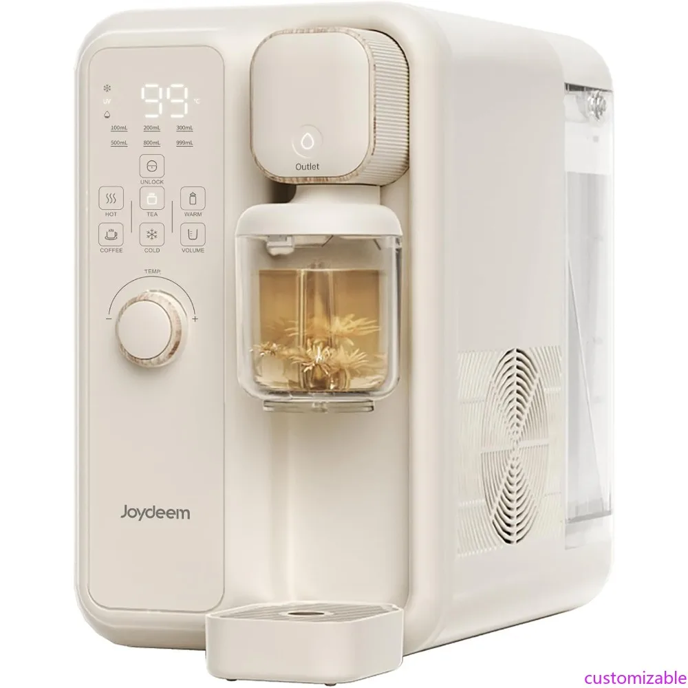 Joydeem Dispensador instantáneo de agua fría y caliente, cafetera automática para té y café, temperatura y volumen ajustables, sin BPA, 3,5 L 120