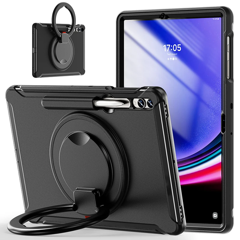 Case For Samsung Galaxy Tab S9 S9 FE S8 S7 Plus S7 FE 12.4 inch Tablet Case Stand Holder Anti-fall 360 Rotation Protective Cover