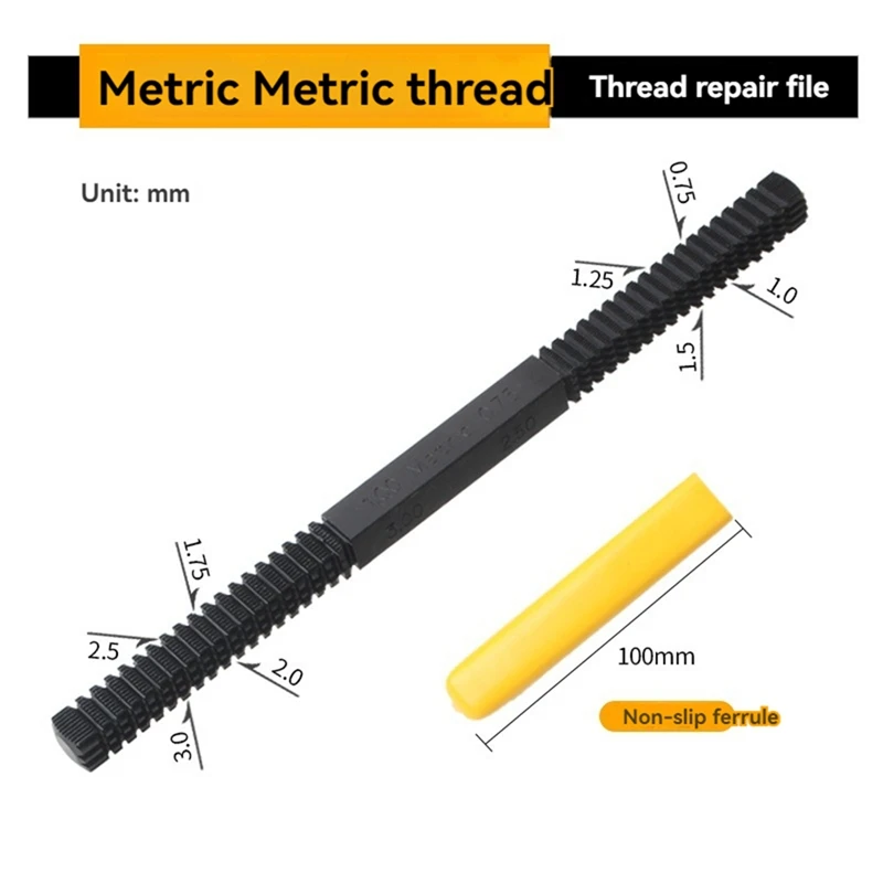 4PCS Thread Repair Tool  Portable Thread Restoring File  For Studs Pipe Screws For BSP/PF SAE/UN BSW/BSF Metric