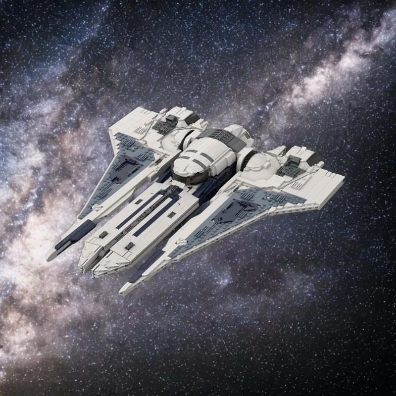 

2019-Piece Custom Model building blocks Set: Bo-Katan Kom'rk-class Starfighter with Retractable Landing Gear & Rotatable Body