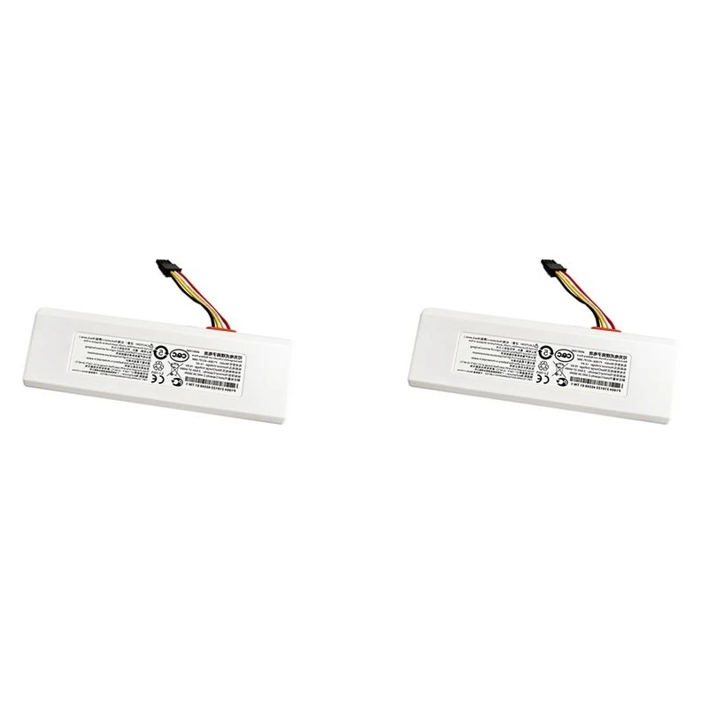 [ Lightweight】 2X New 14.4V 2600Mah P1904-4S1P-Mm Battery For Mijia 1C STYTJ01ZHM Robot Vacuum Mop Cleaner Accessories Parts