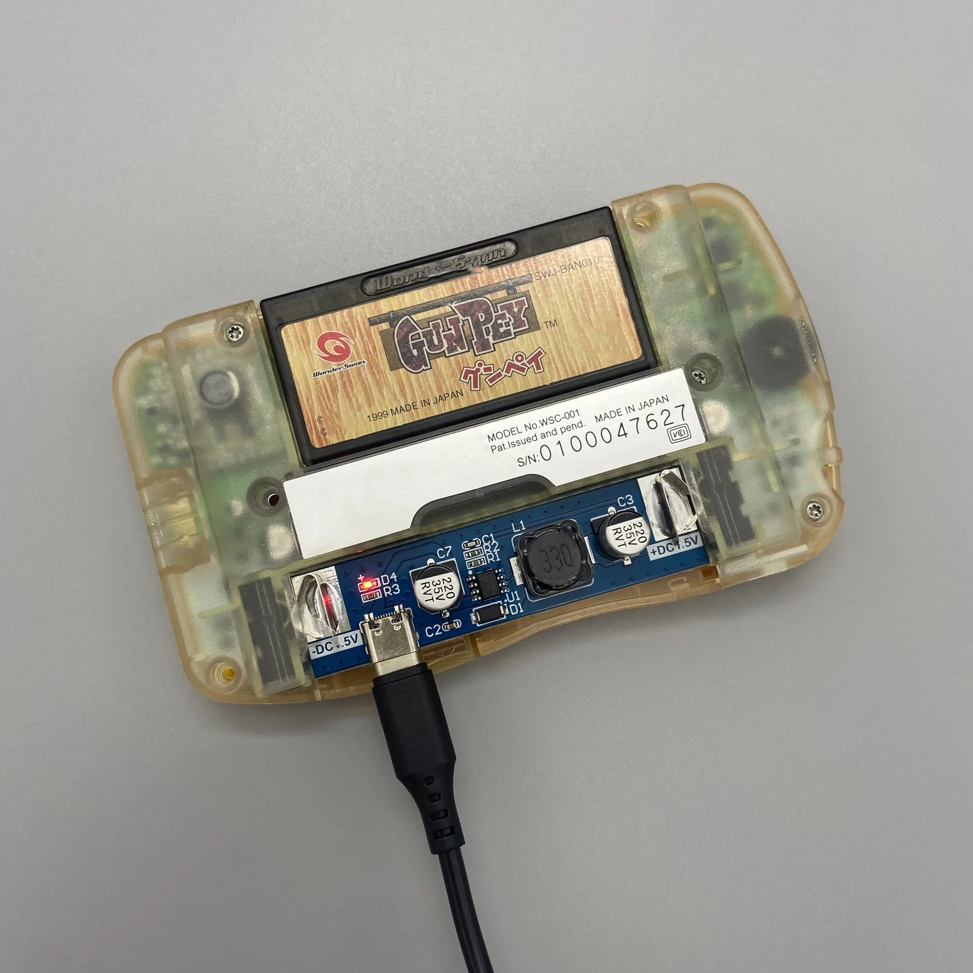 USB Type-C Power module for wonder Swan color WS WSC。Please use a 5V charger view 2