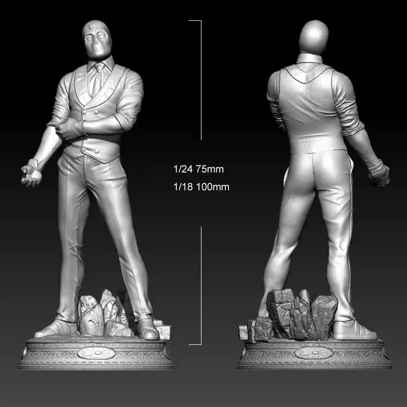 1/24 1/18 Resin Model Kits Masked Joker Figurine Unpainted No Color 1112