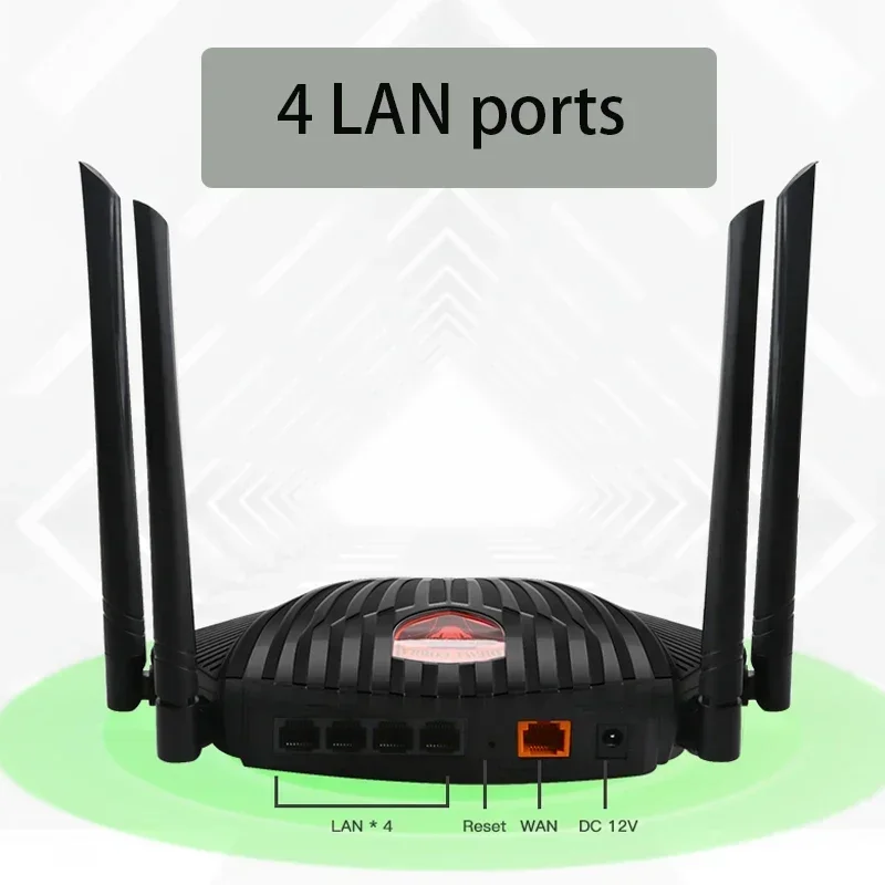 

WiFi Router Dual Band 2.4&5GHz 1200M External Antenna Wireless Router Network Card Gigabit Port Wireless Signal Repeater Home