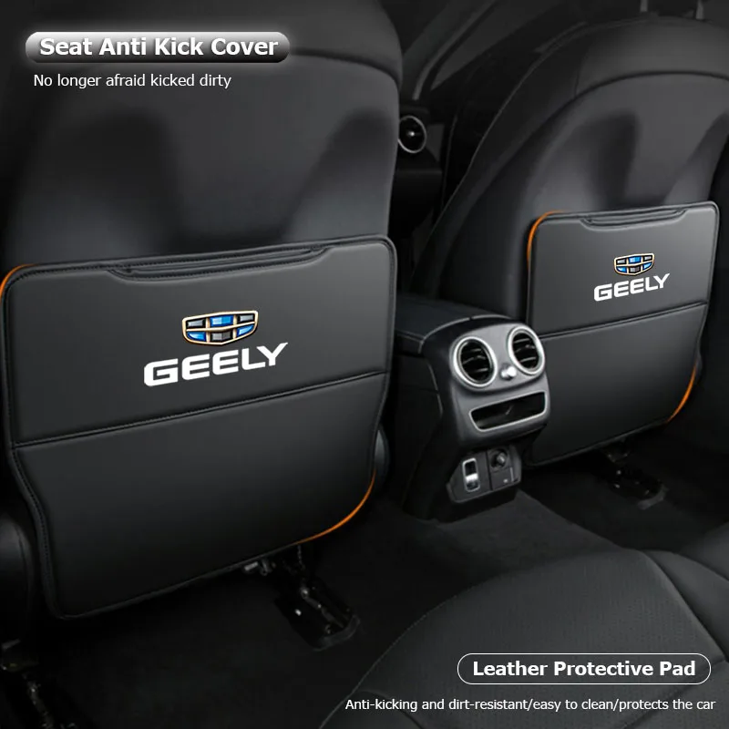 Assento de carro volta anti kick capa almofada anti-sujo protetor esteira para geely atlas coolray emgrand x7 gt tugella preface jingang boyue