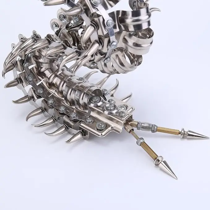 200 個メタルパズル DIY アセンブリメタル 3D パズル機械ムカデモデルキットスチームパンクメタルジグソーパズル大人が構築するため