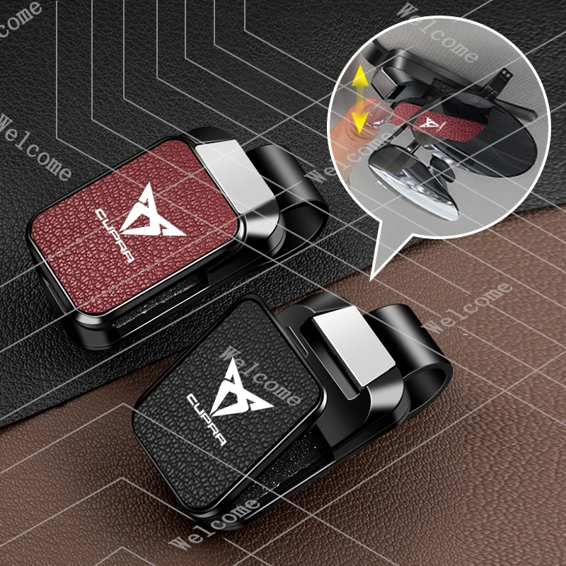 Car Sun Visor Glasses Clips Magnetic Glasses Storage Accessories For Cupra Raval Born Leon Formentor Ateca Terramar valve core