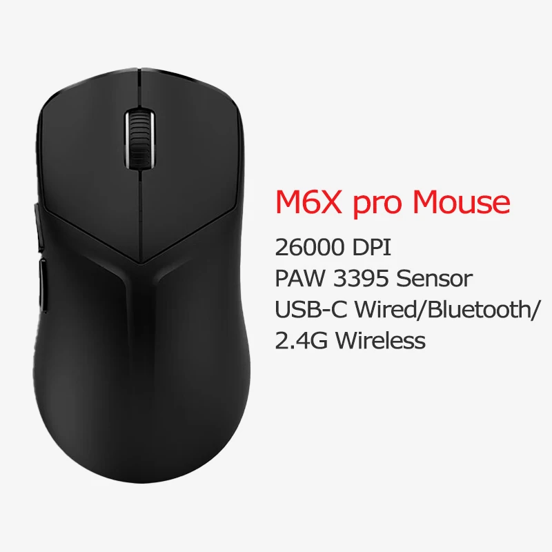 Lenovo Legion M6X Pro Mouse Multiple Modes Wireless 2.4G USB-C Lightweight Dual-mode Ergonomic E-Sports Optical Sensor