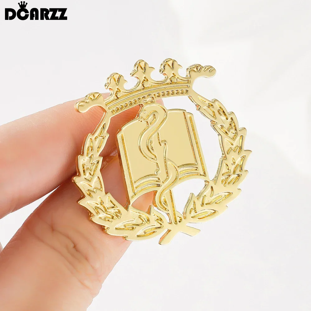 DCARZZ Medical Nursing Graduation Brooch Caduceus Pin Doctor Nurse Student Medicine Jewelry Backpack Lapel Badge