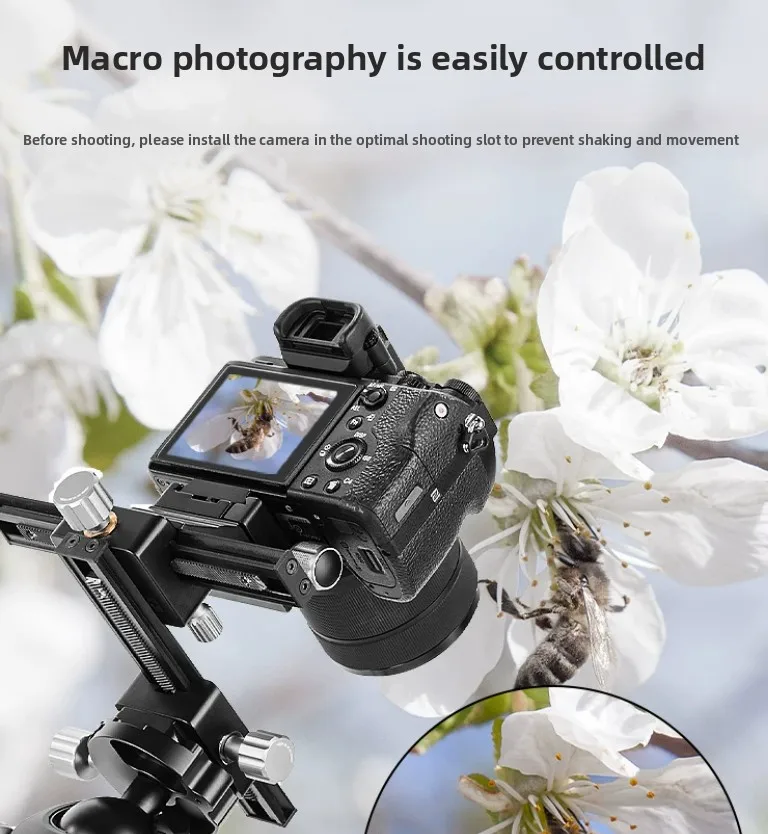 GM-MP1 four-dimensional macro gimbal four-way dual-rail micro SLR camera shooting precision focusing stack