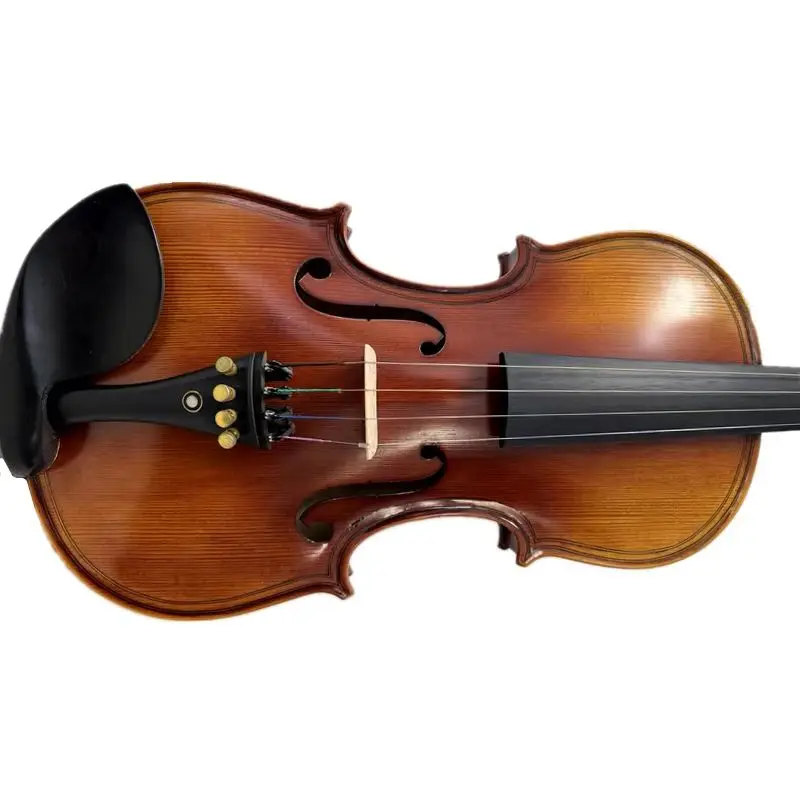 

Premium Master-Level 4/4 Violin Classic Strad Design Artistic Shell & Wood Inlay Flamed Maple Back Warm Balanced Tone Orchestral