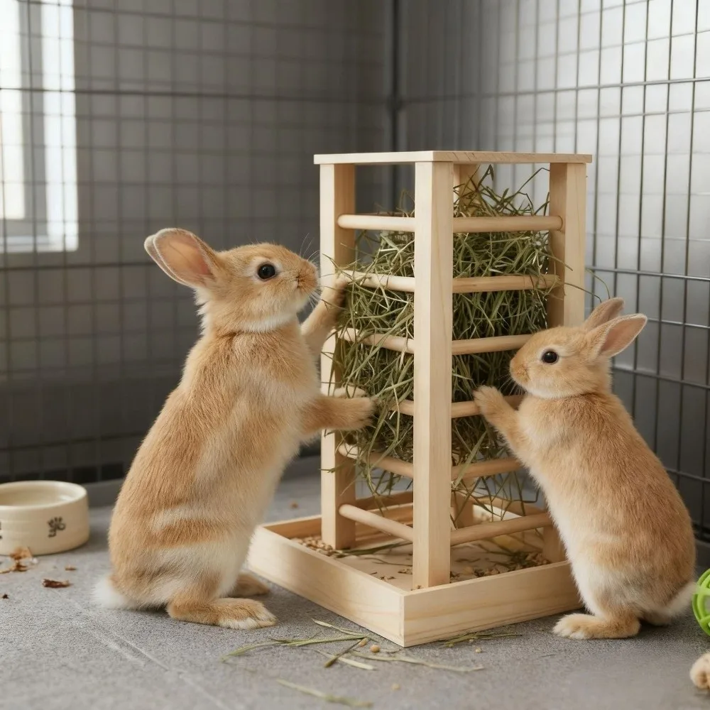 Pet Grass Rack Wood…
