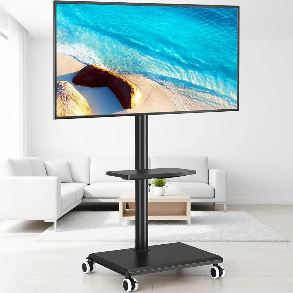 

Регулируемая по высоте поворотная подставка для телевизоров 32-60 дюймов, экономит место, с колесиками