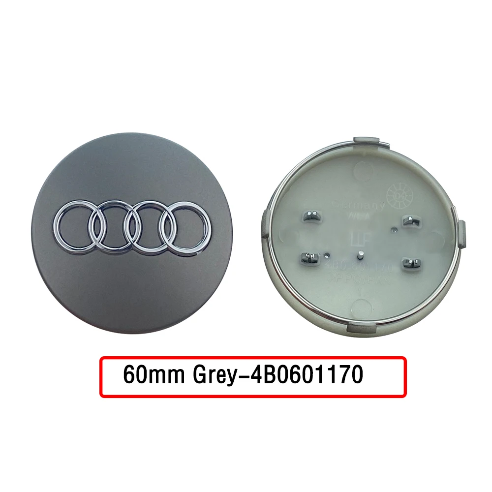 4pcs 60mm 61mm 68mm 69mm Car Styling Wheel Center Cap Hub Covers Badge 4B0601170 For Audi A3 A4 A5 A6 A7 A8 S4 S6 Accessories