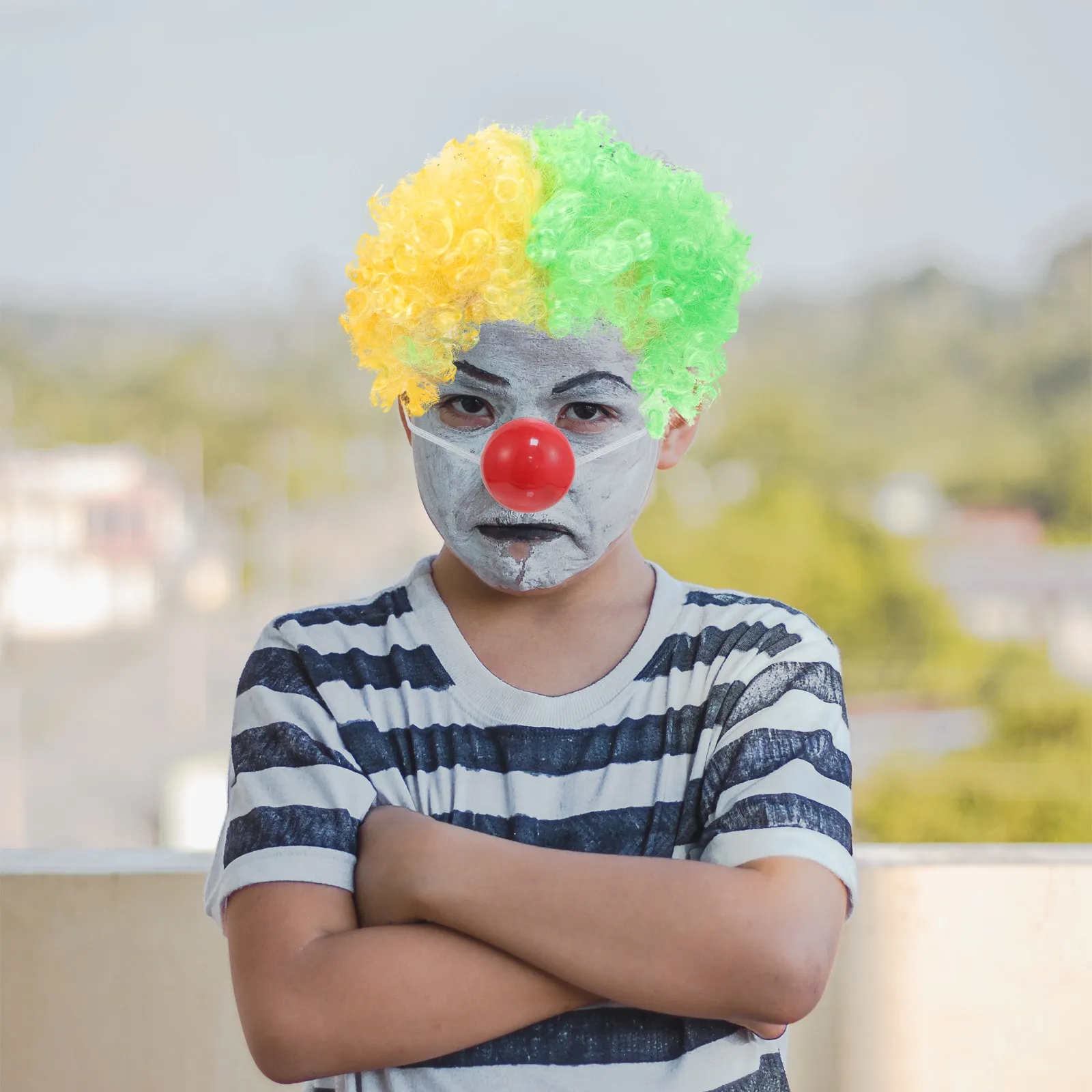 Explosion Hair Clown High-Quality Pet Material Easy to Wear Take Off Dry Party Favor Stage Performance Costume Accessory