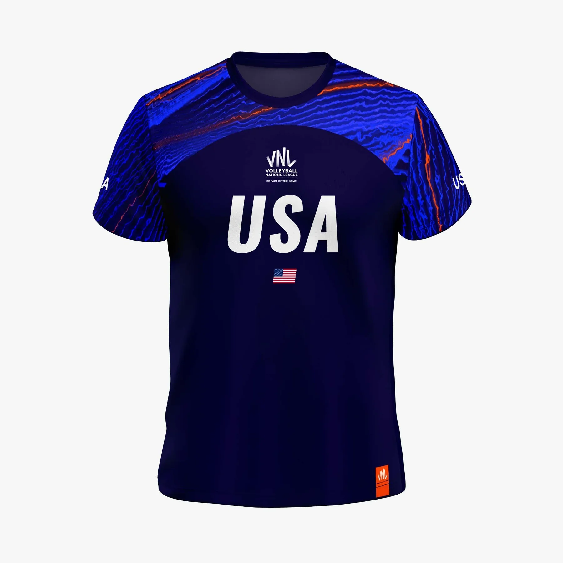 

Футболка USA VNL Blue Jersey — волейбольная футболка с 3D-печатью, быстросохнущая, спортивная, мужская, детская, женская, в стиле Y2K